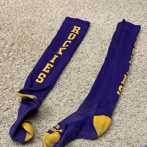 Purple & Gold 'Rockies' Athletic Crew Socks